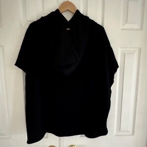 Frank & Eileen Black Hooded SS Capelet - one size - XLNT